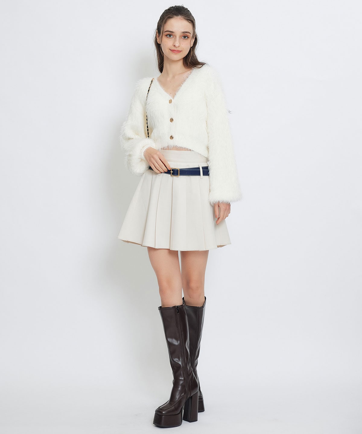 ローベルトインナーパンツプリーツミニスカート