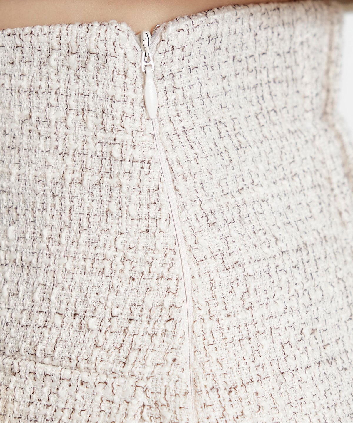 【セットアップ可能】スプリングツイードフリルミニスカート