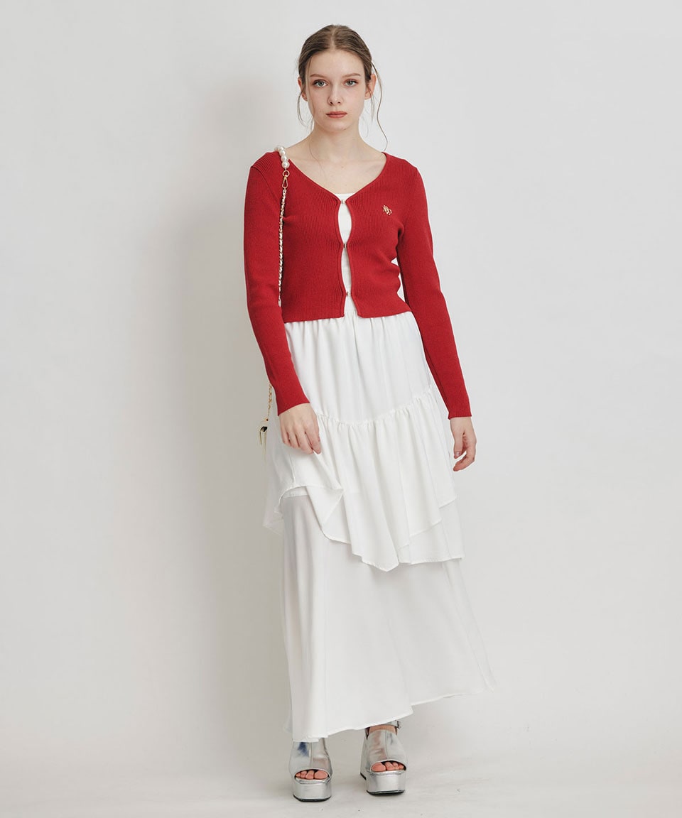 エアリーティアードロングスカート