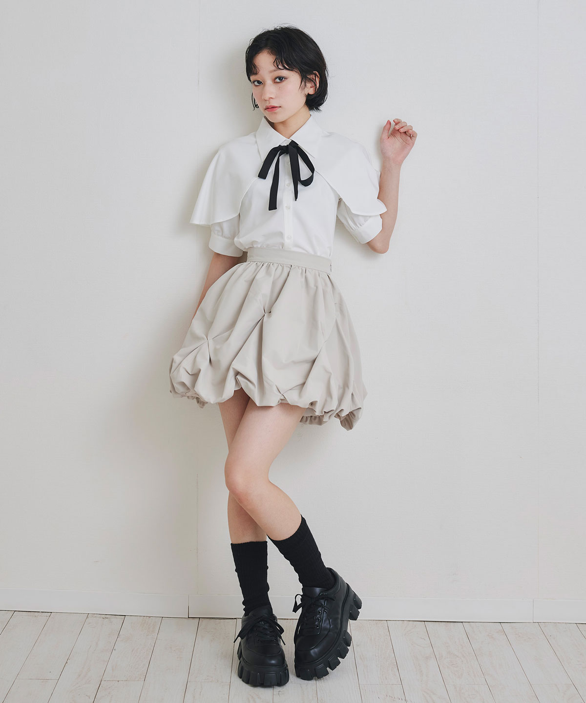 タックバルーンミニスカート