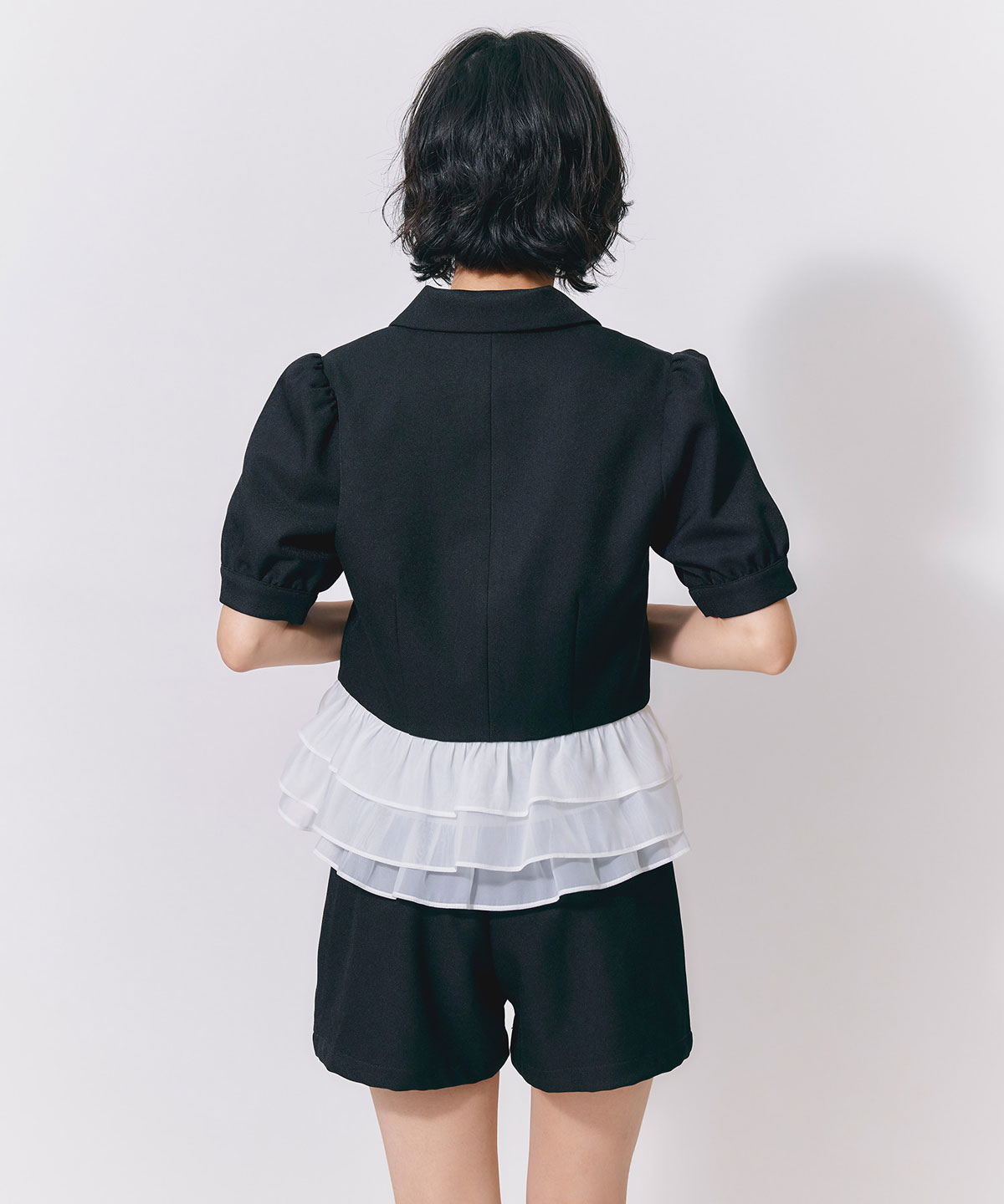 【Classic Button Series】クラシックマルチボタンハイウエストショートパンツ