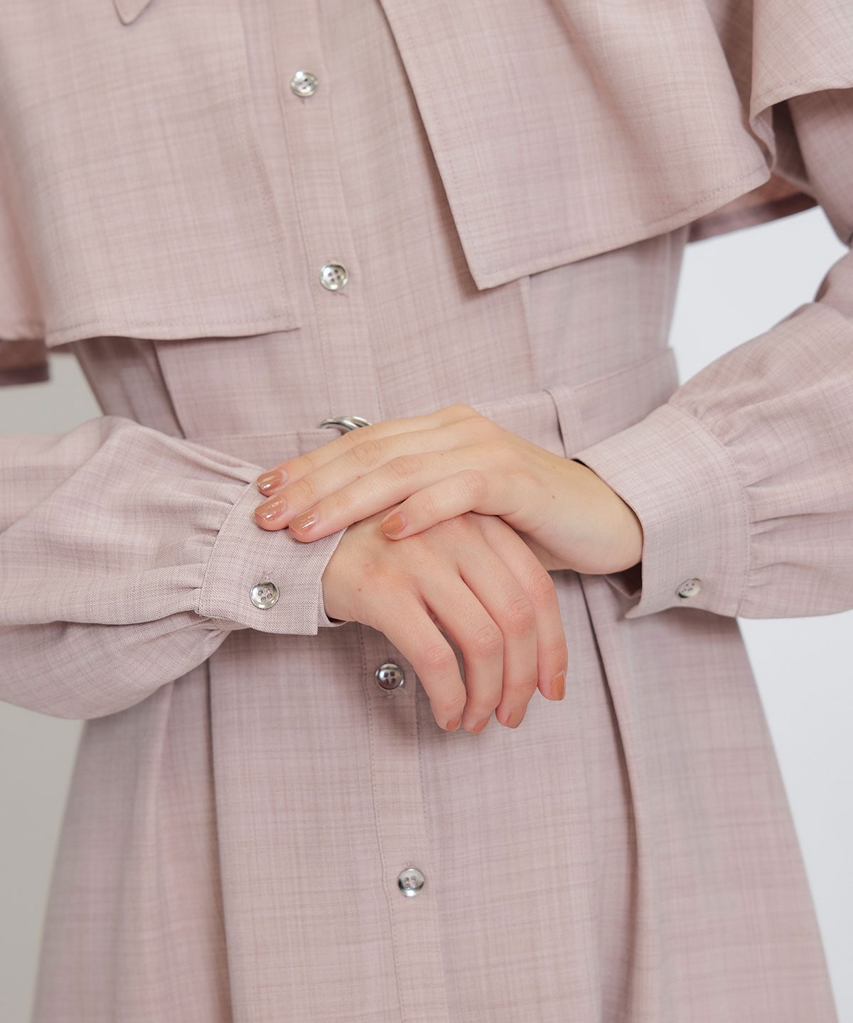 ケープライクロングフレアワンピース