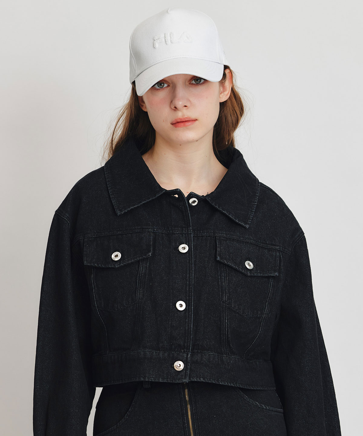 【Chemical Wash Series】ケミカルウォッシュデニムダブルカラーGジャン