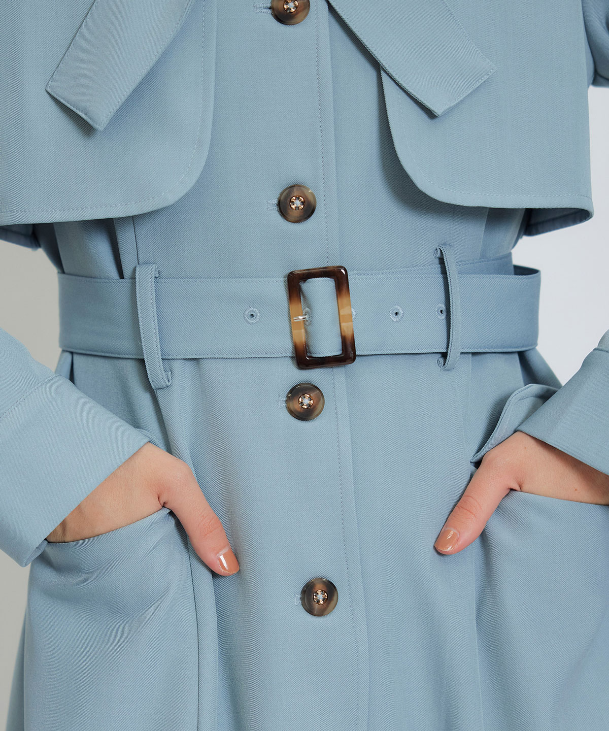 2WAYレイヤードライクリボントレンチコート