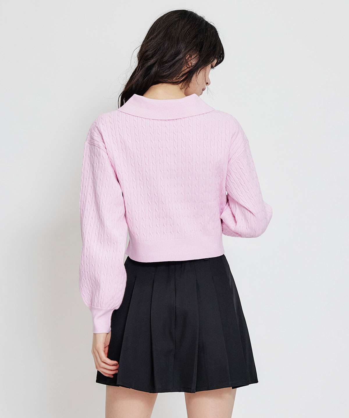 【2/13(金) 昼12時発売開始】Azelyハートミニケーブルポロニット