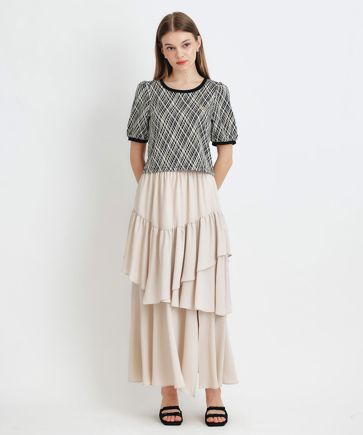 ジャガードカットロゴプルオーバー