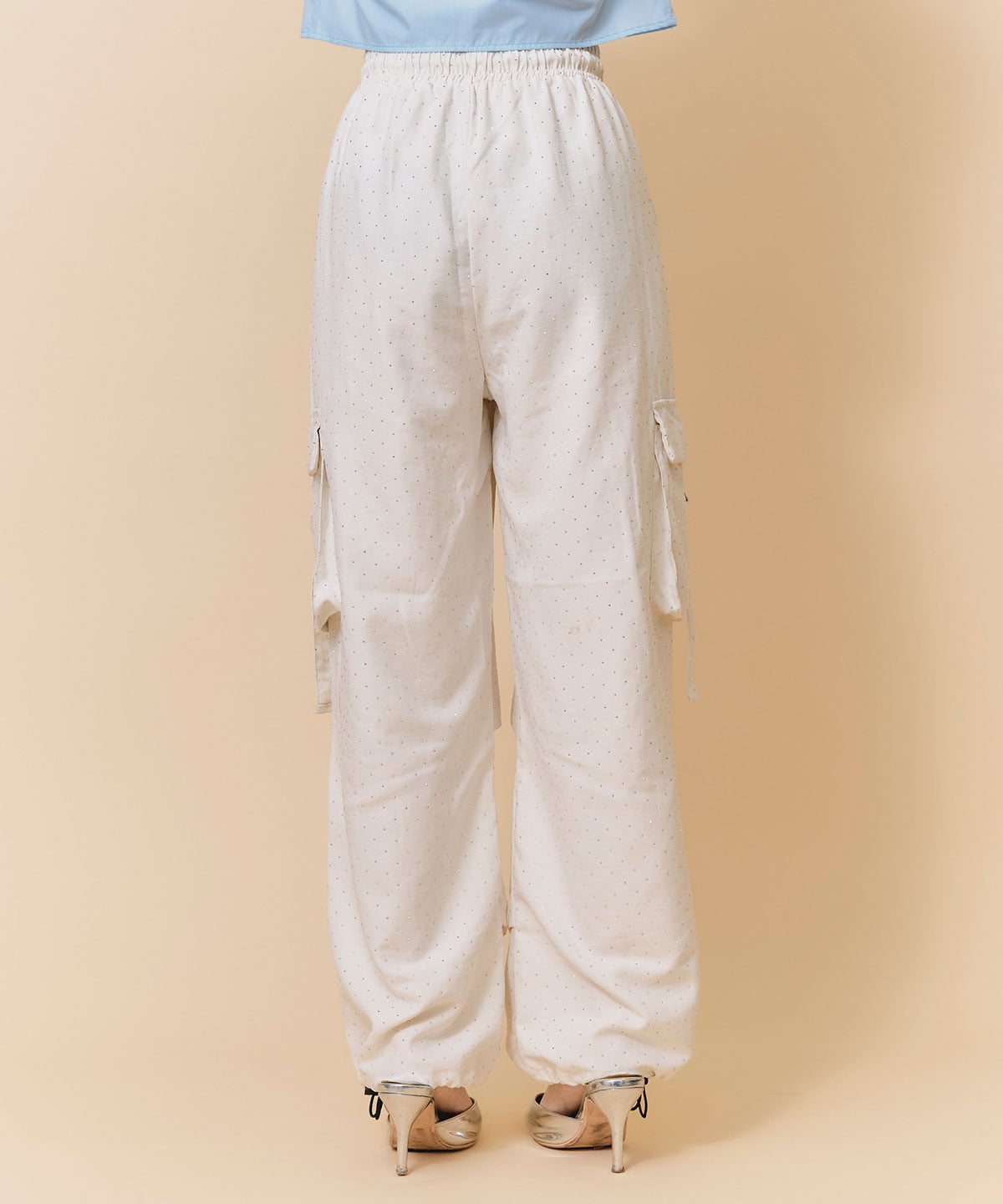 ラインストーンホットフィットカーゴパンツ