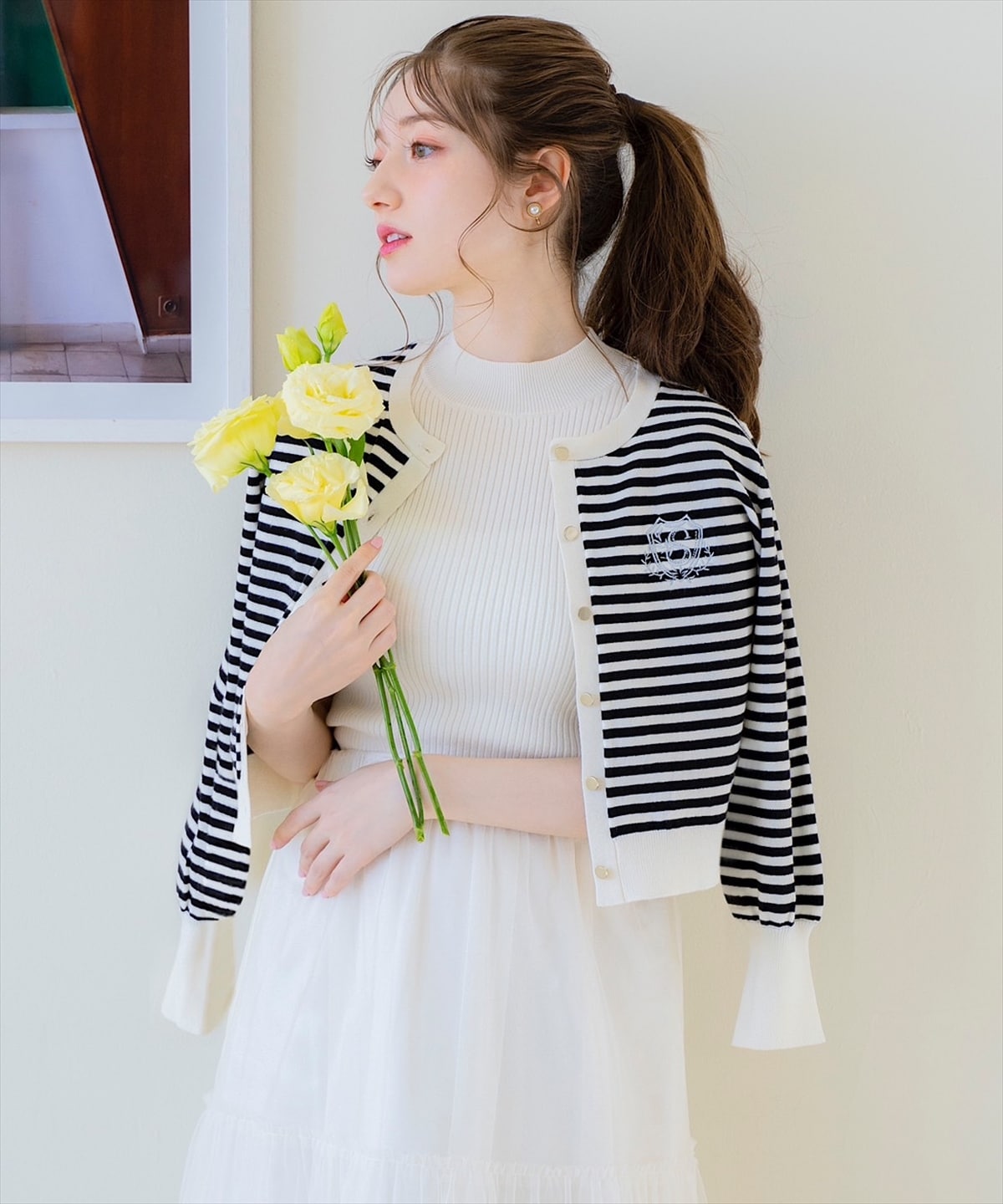 ブライトチュールレイヤードスカート