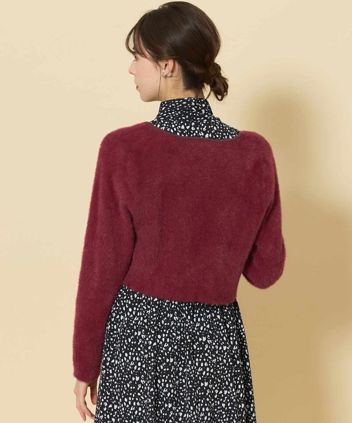 ふわふわシャギーボレロカーディガン