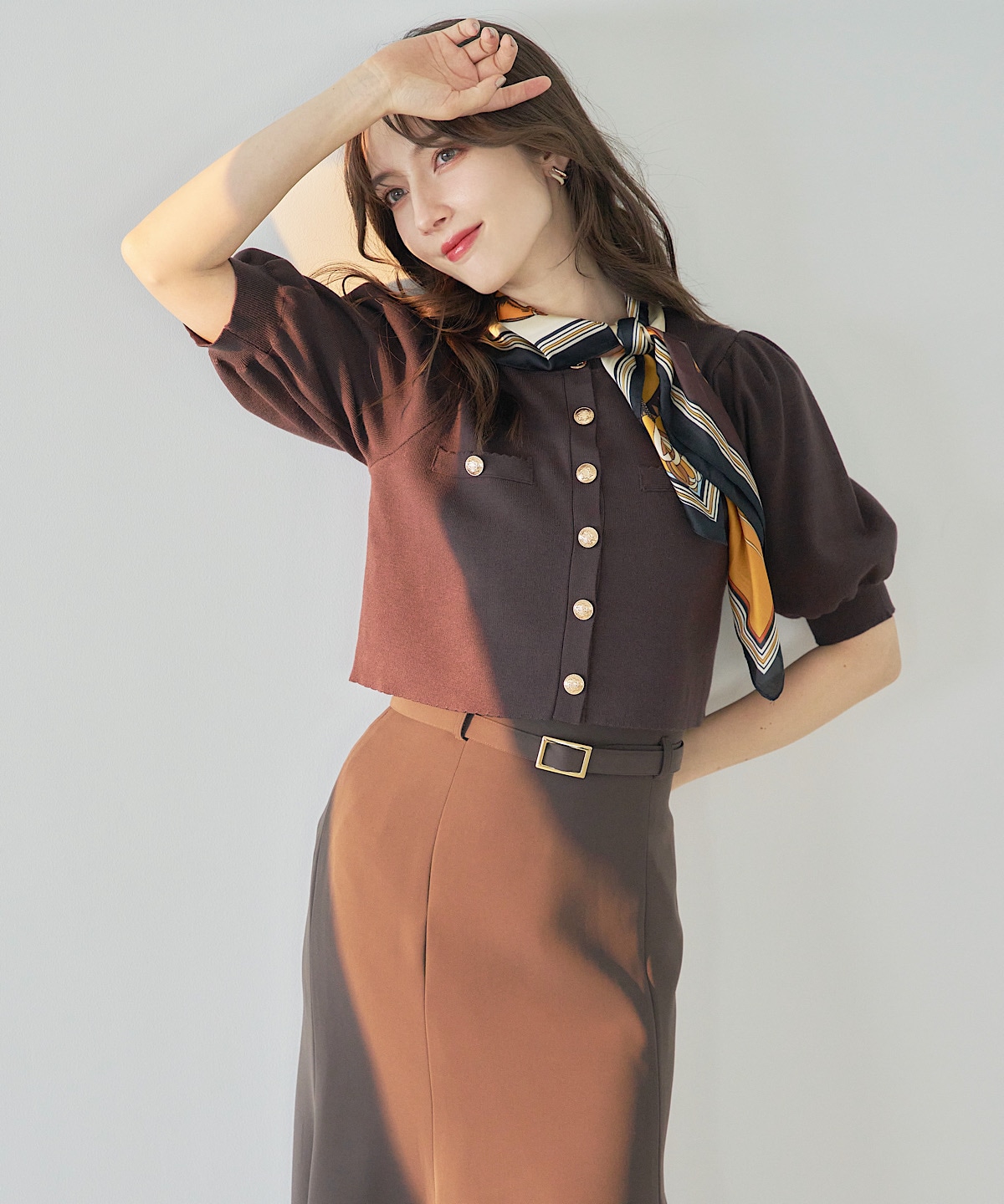 【日本製】ベルト付きマーメイドスカート