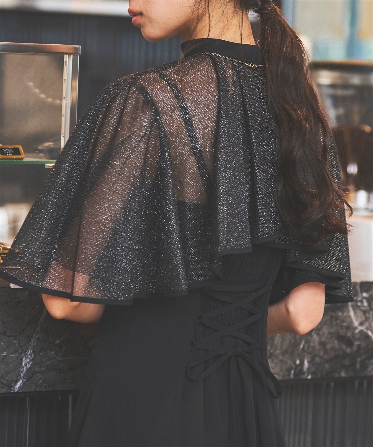 ラメチュールボレロセットアップフレアドレス