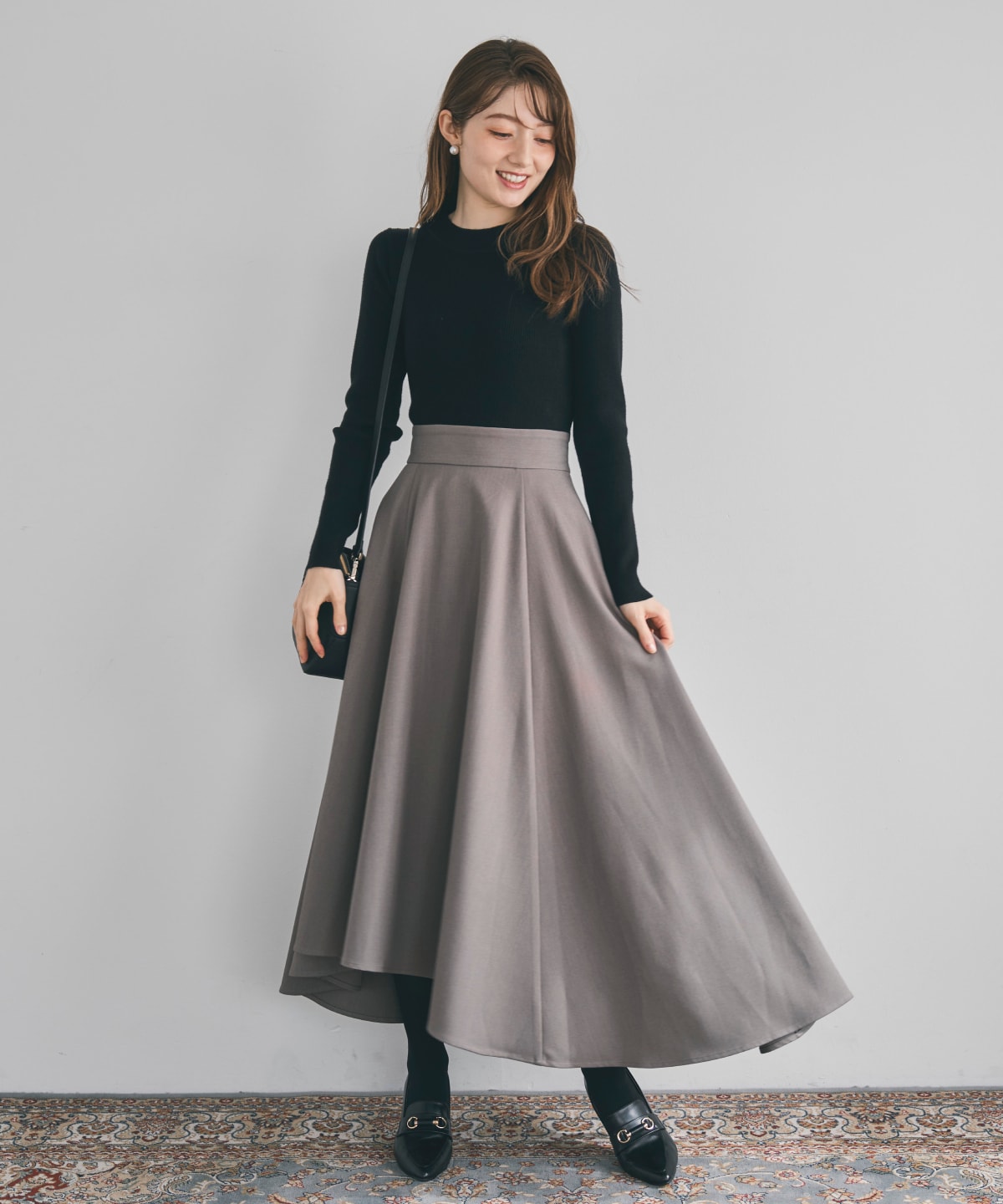 ジレアシメワンピースセットアップ