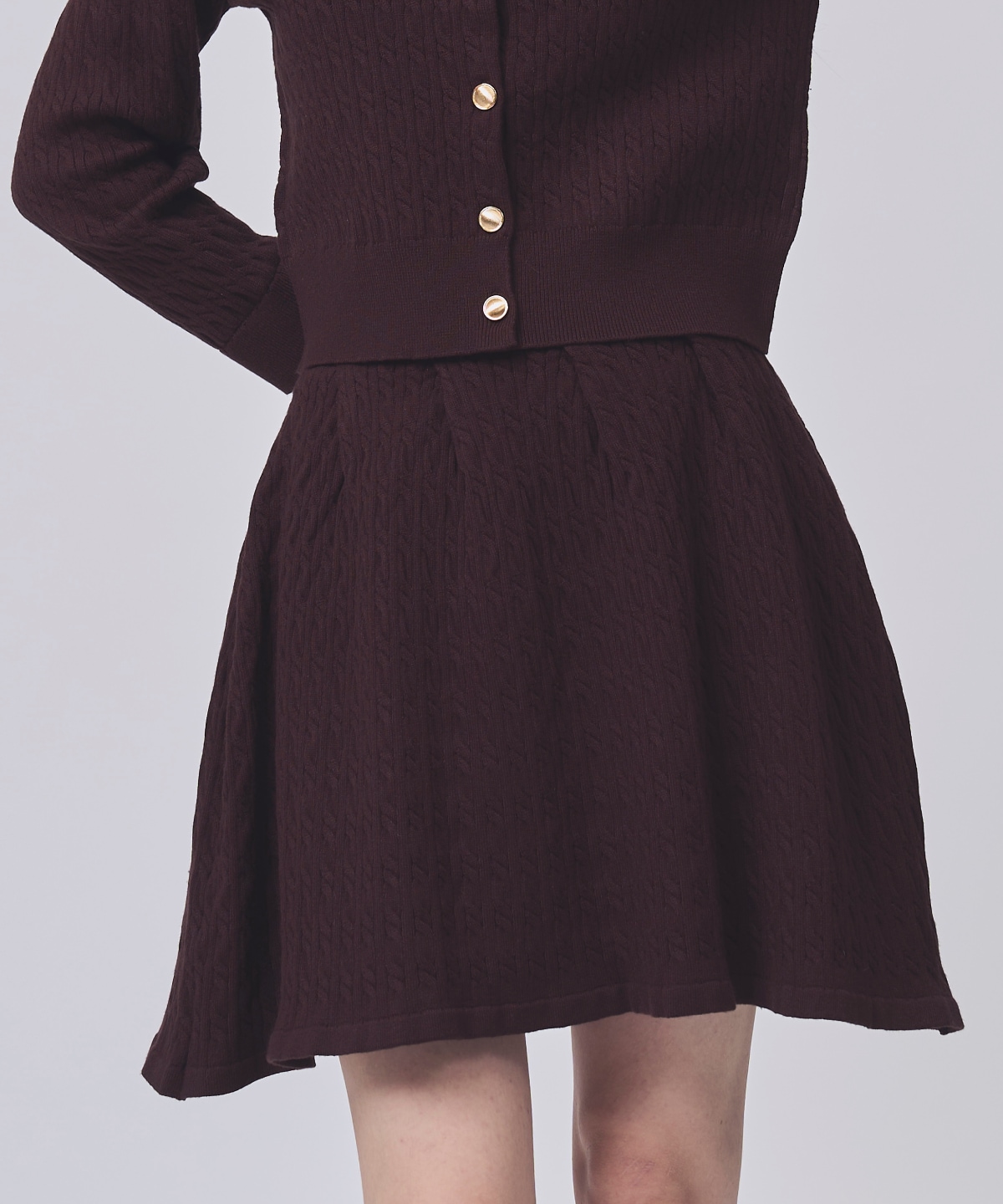 【NEW YEAR SPECIAL ITEM】レイヤードケーブルニットセットアップ