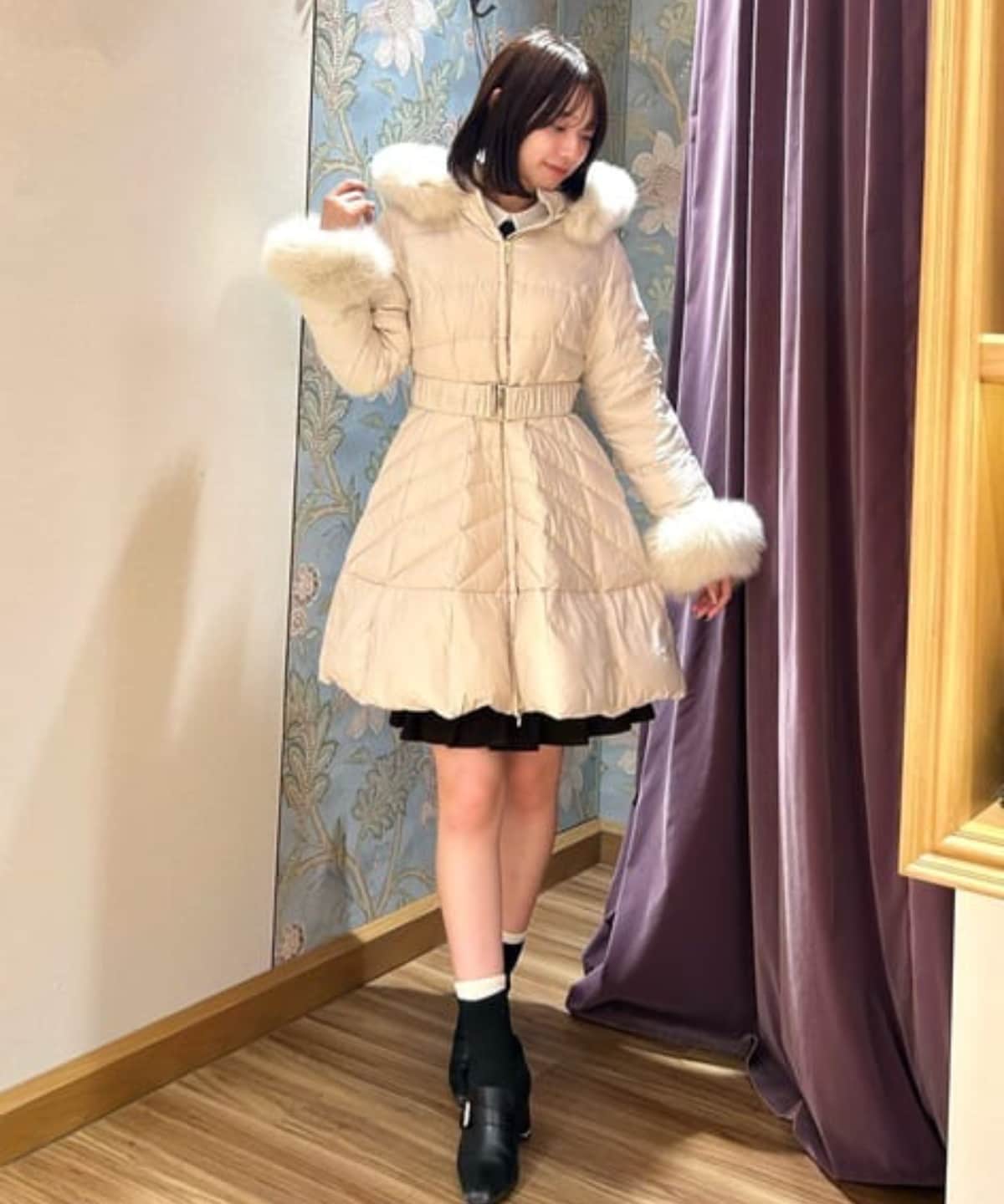 フォックスファー付Aラインダウン