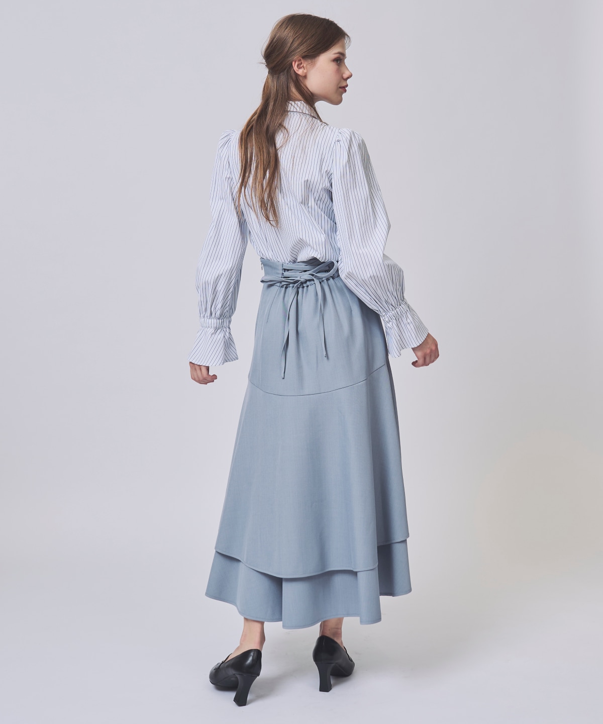 【1/30(Fri)発売開始】フレア袖ボウタイリボンブラウス