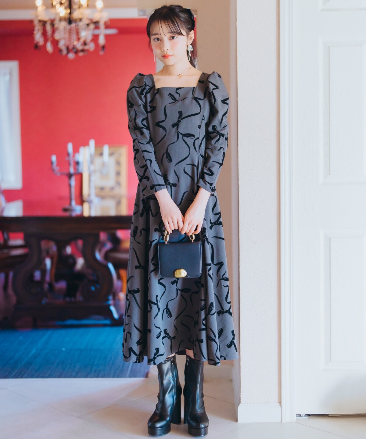 タイツショートブーツ