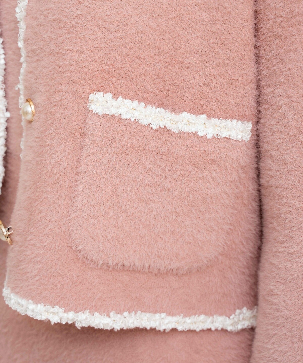 ブレード付きフェザーヤーンジャケット×ワンピース