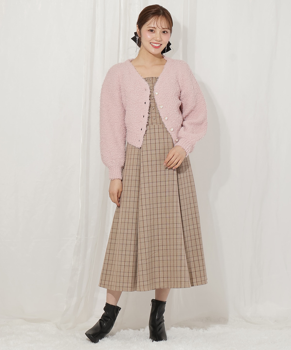 テディヤーンニットカーディガン