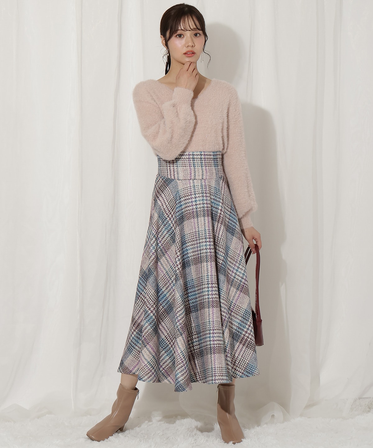 ラメフェザー2WAYニット