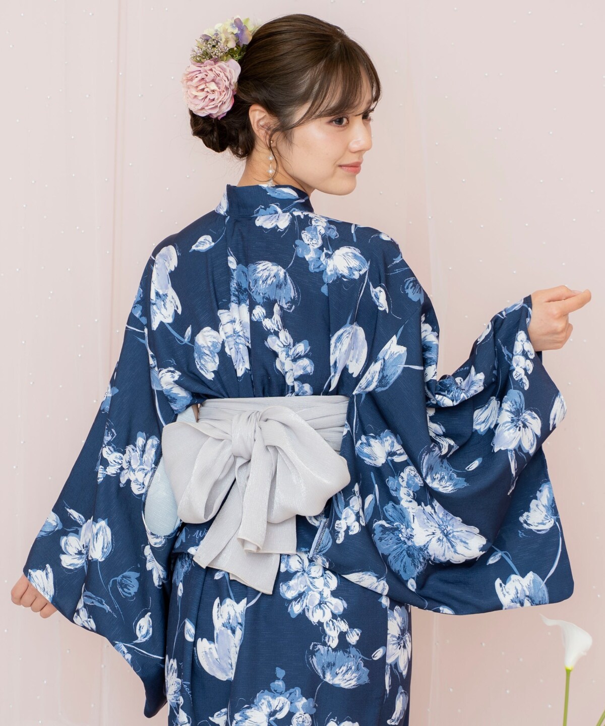 ニュアンスフラワー浴衣SET