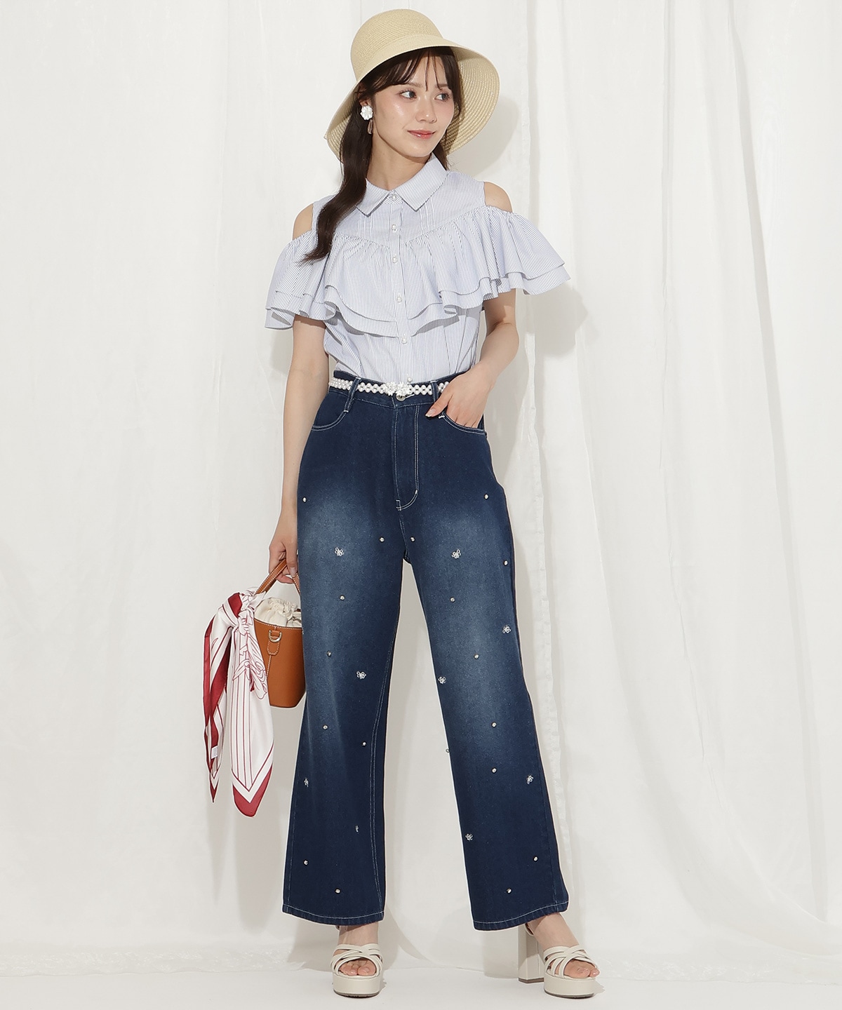 パール付きゴムベルト