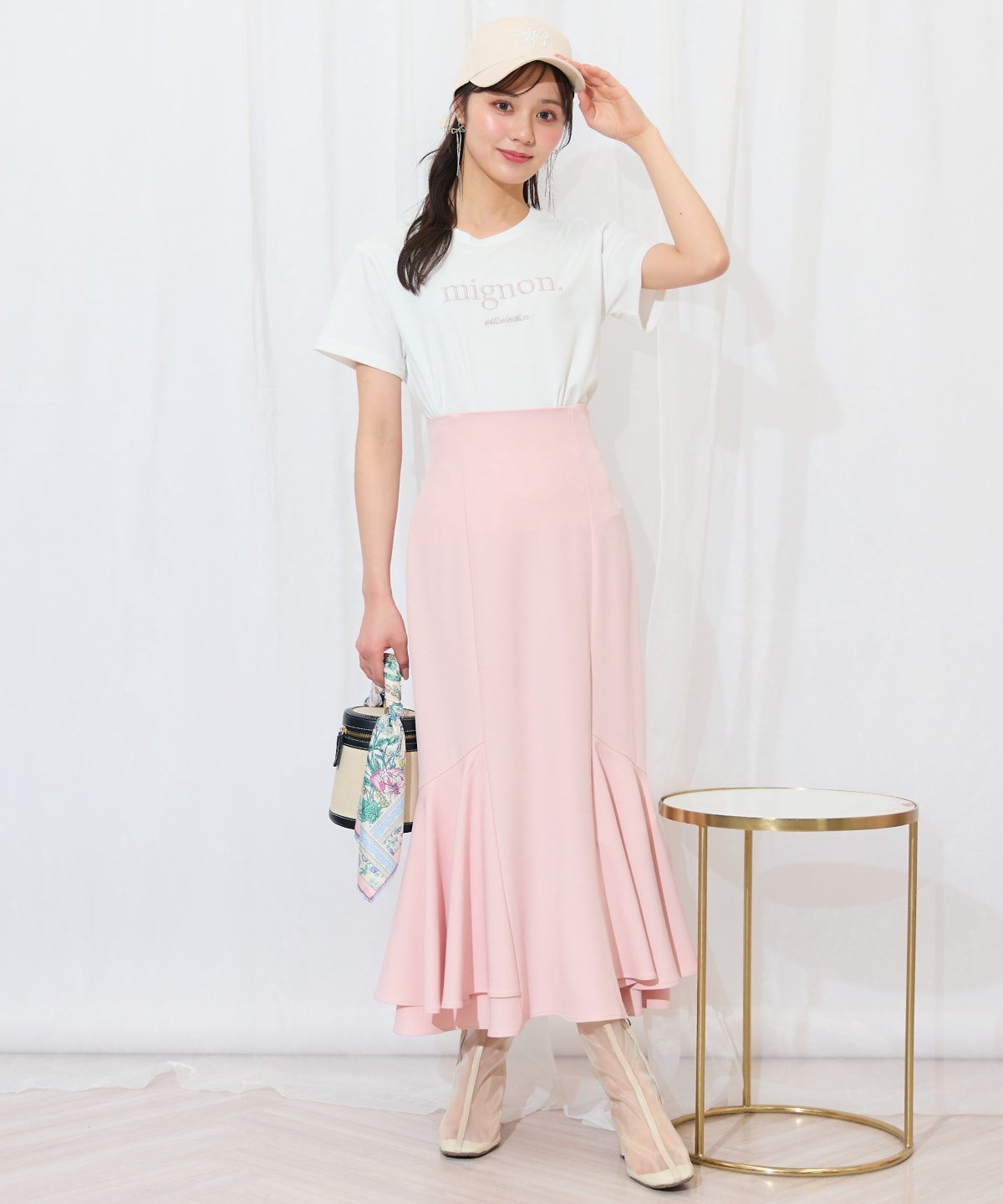 裾ボリュームマーメイドスカート