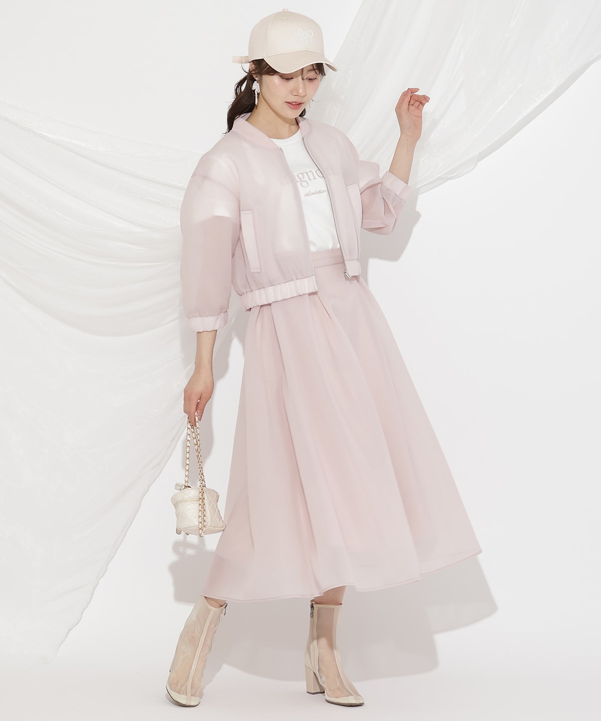 シアーダンボールフレアスカート