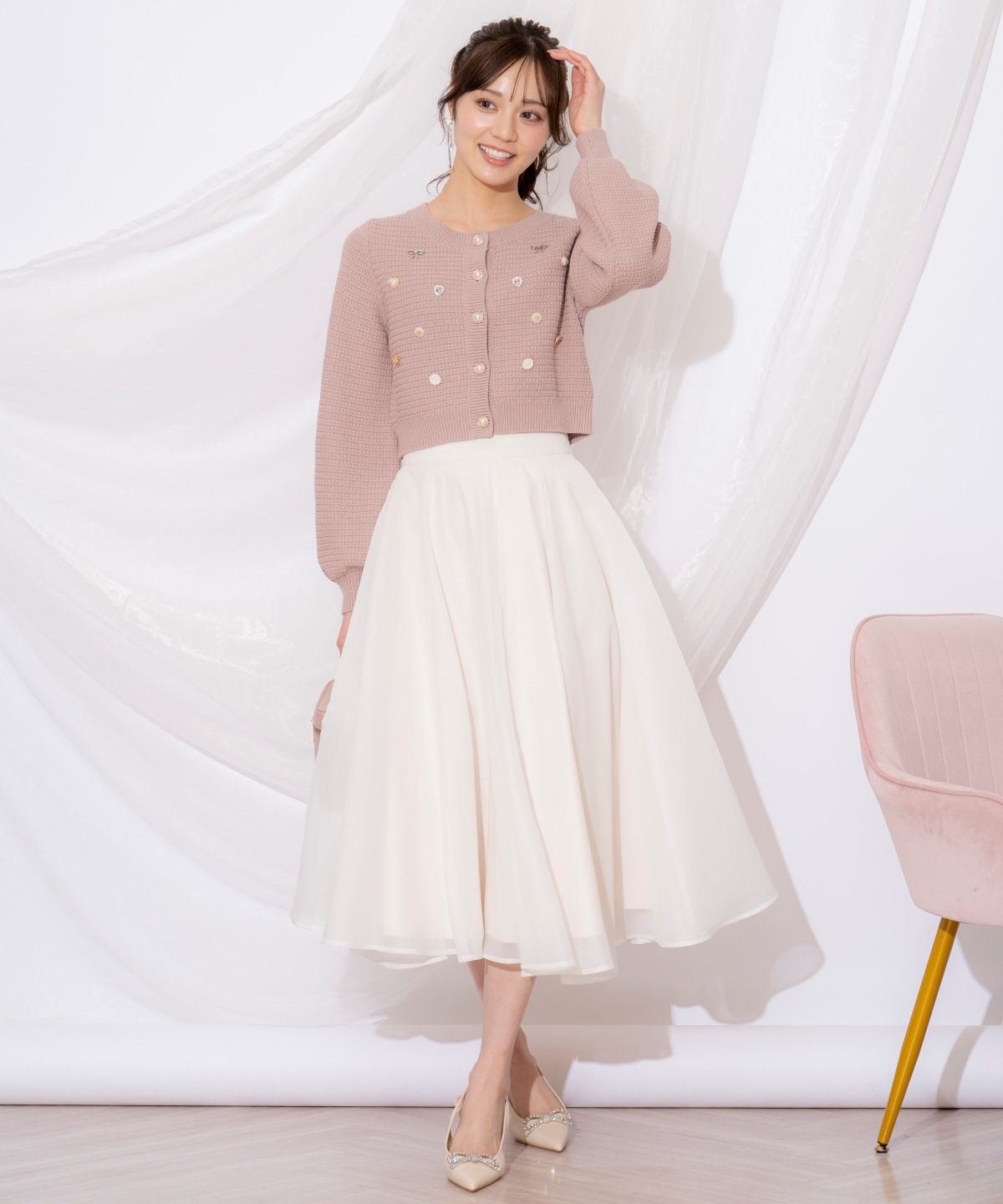 シャイニービジューカーディガン