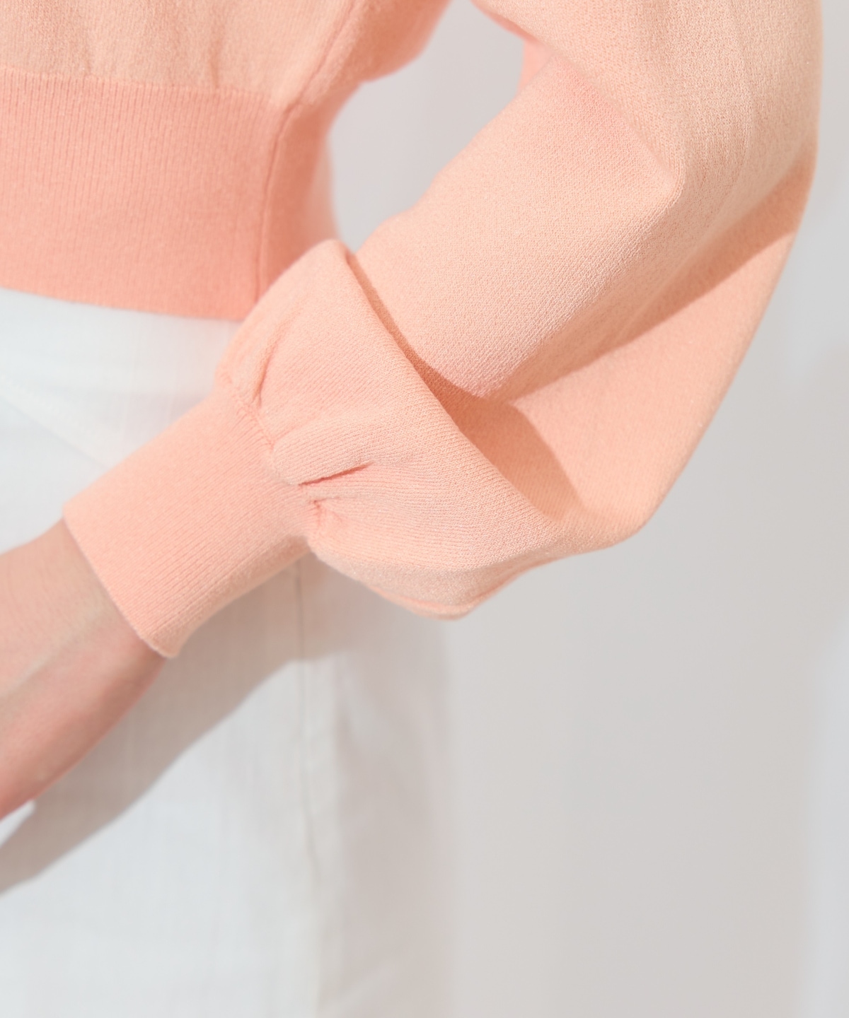 フリルデザインニットカーディガン