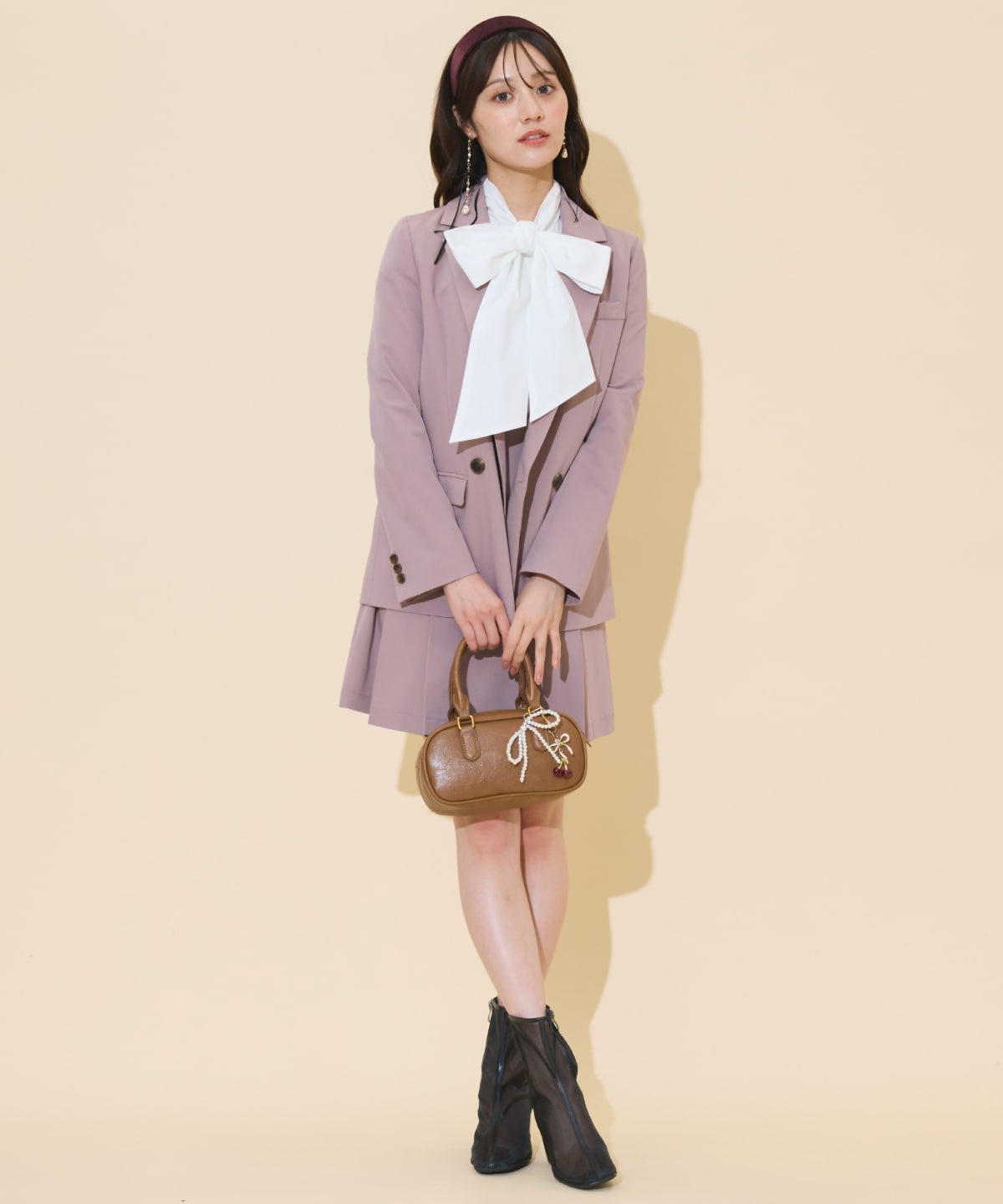 ハイウエストプリーツミニスカート