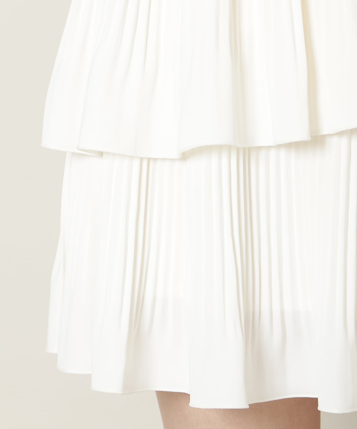 【KNIT PLEATS SET series】プリーツティアートミニスカート