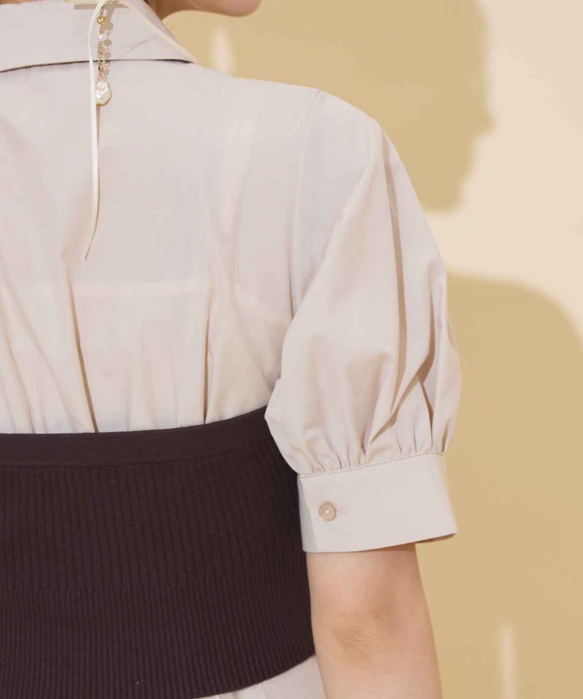 ビスチェレイヤードタックシャツワンピース