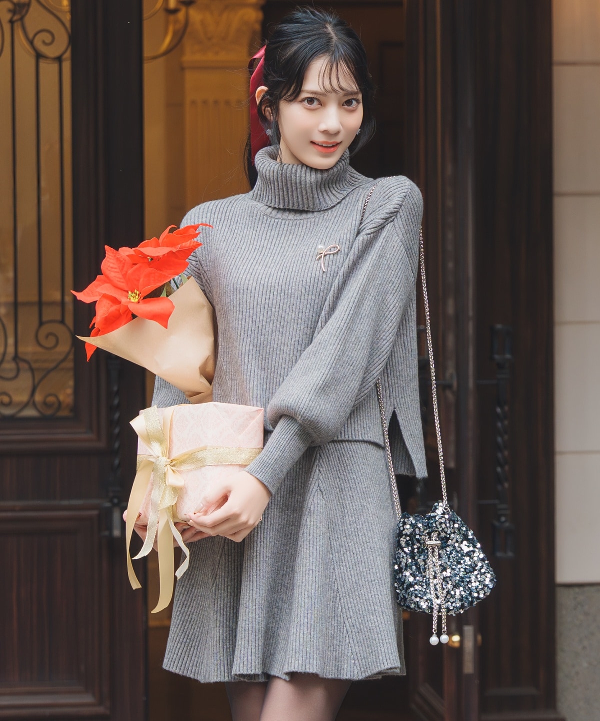 【12/5(fri)10時発売】オフタートル×スカートニットSETUP