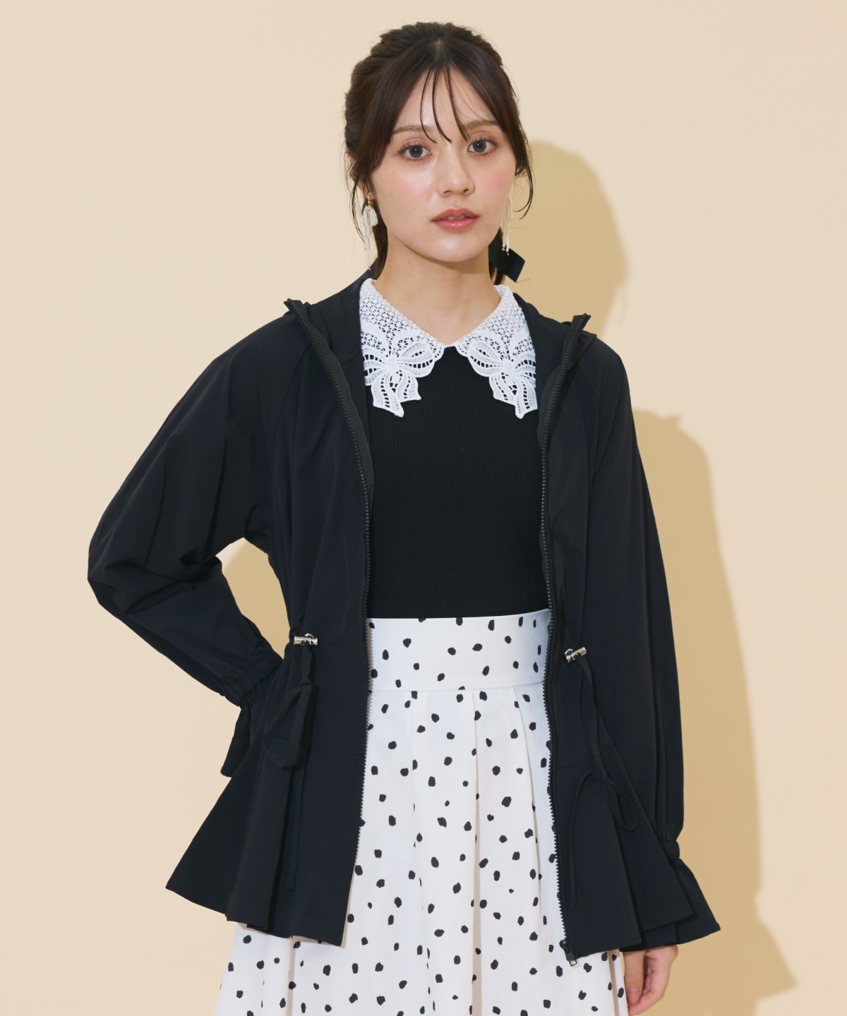 UVカットペプラムブルゾン