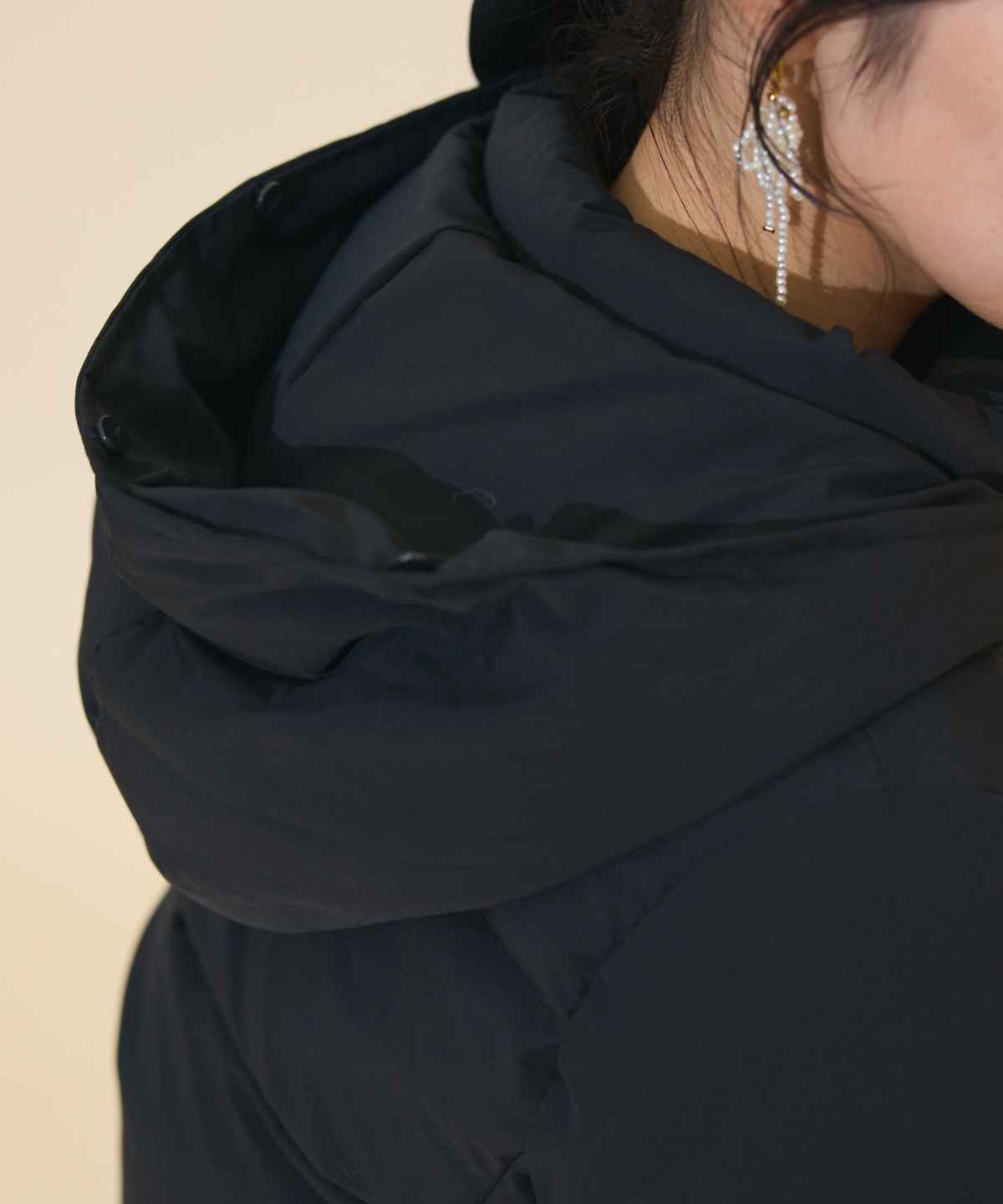 ファー付きショートダウン