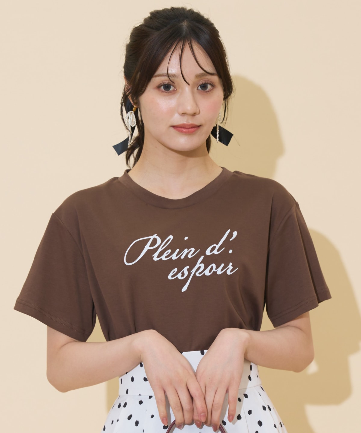 ドロップショルダーロゴTシャツ