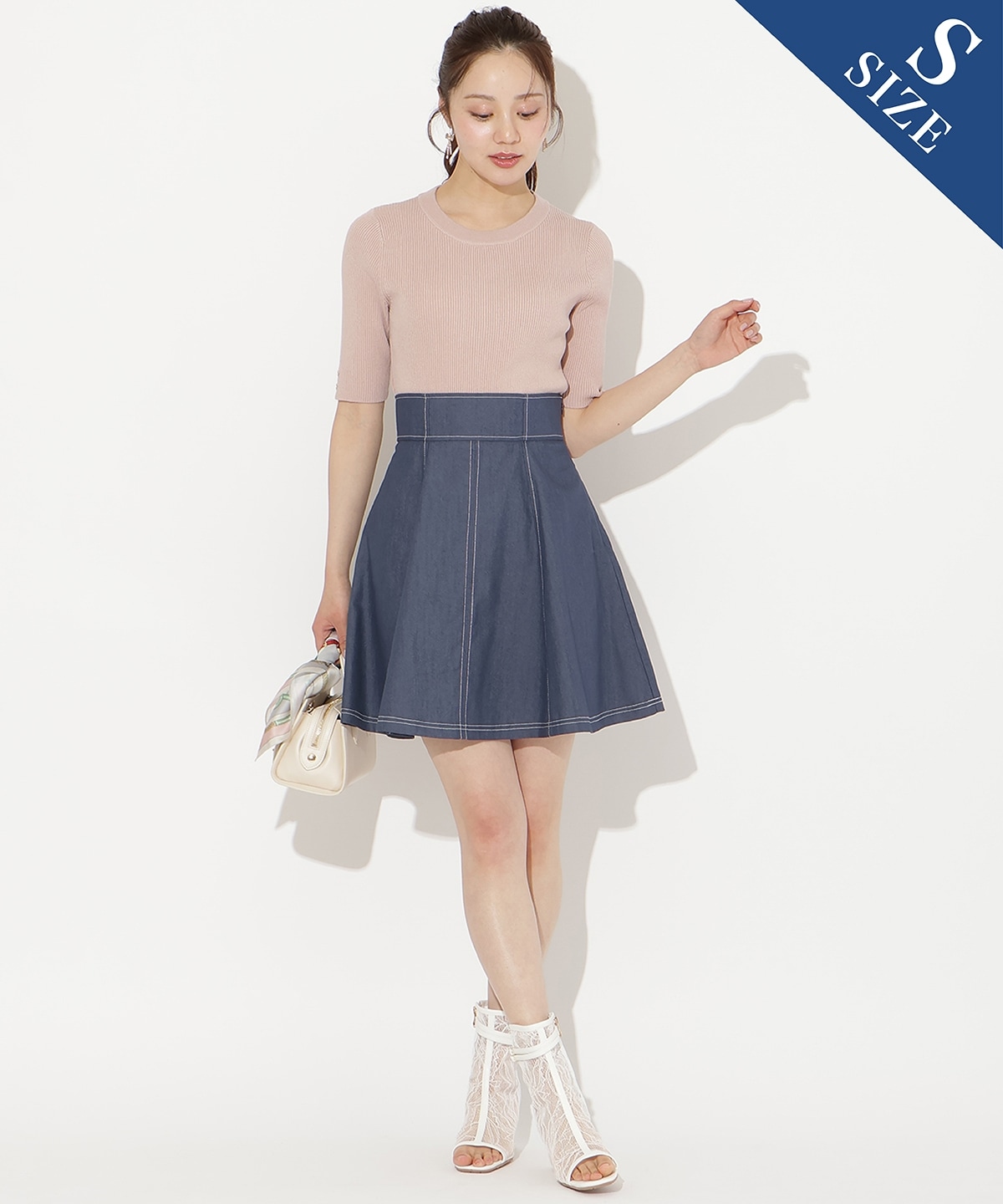 【3/19(thu)10時発売】ライトデニムフレアスカート