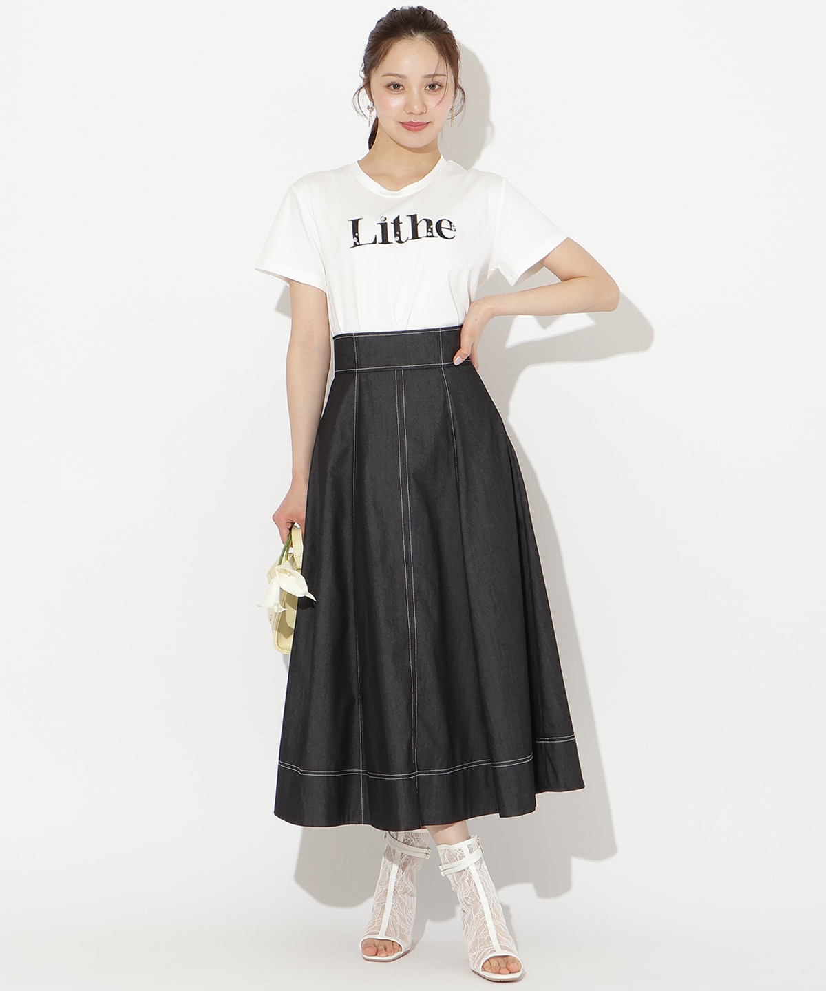 【3/19(thu)10時発売】ライトデニムフレアスカート