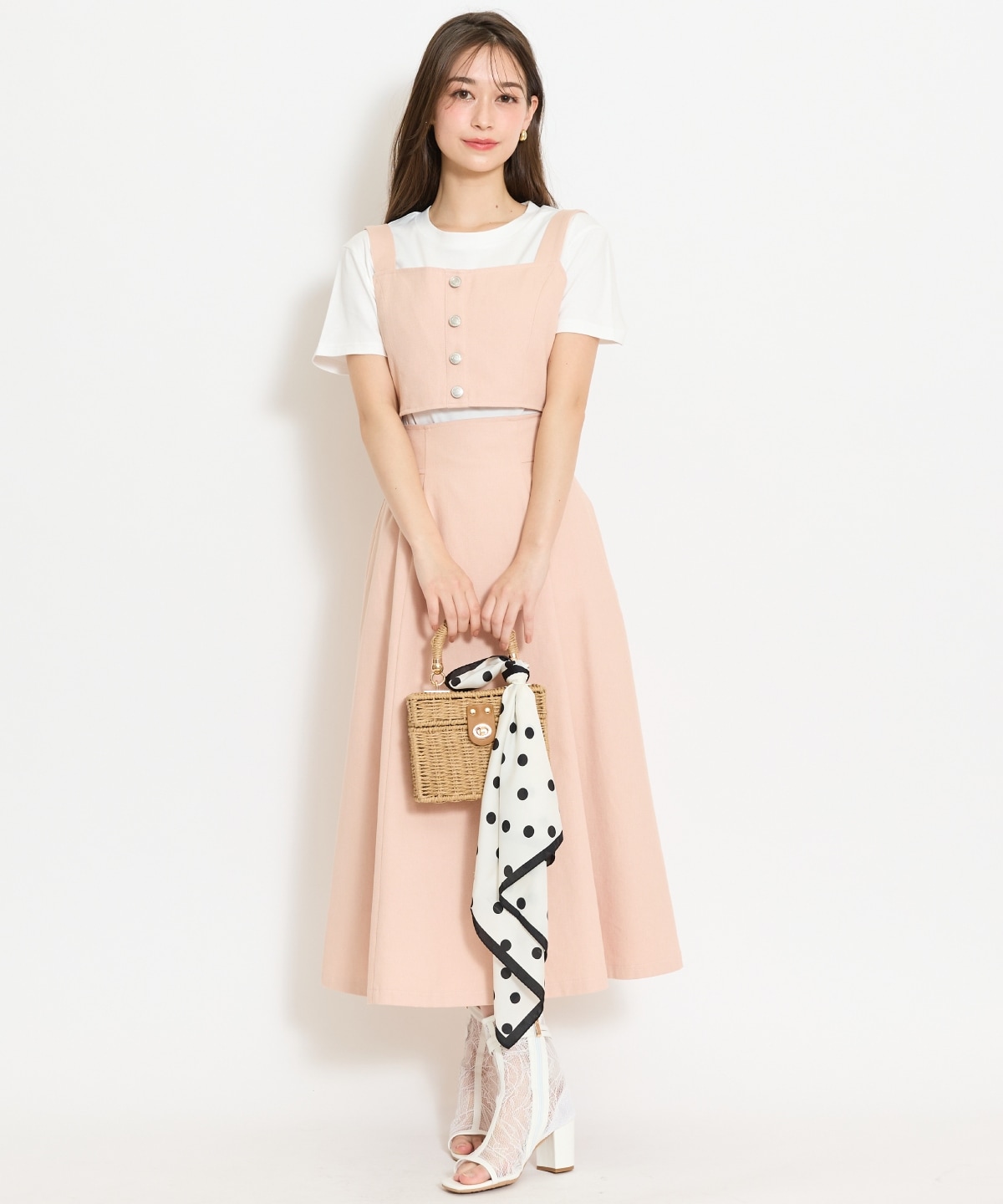 【セットアップ対応】デニムフレアスカート