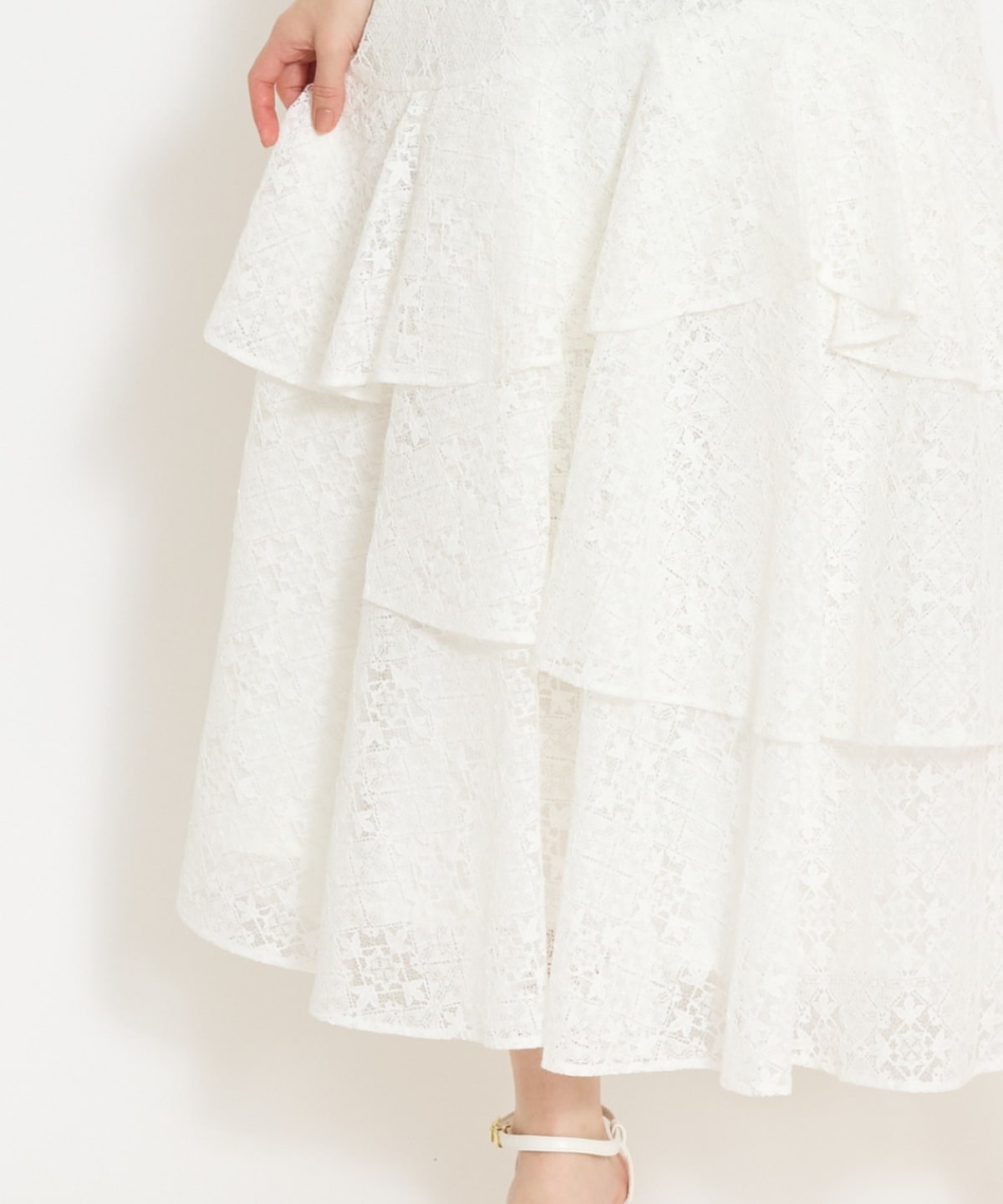 アシメティアードレーススカート