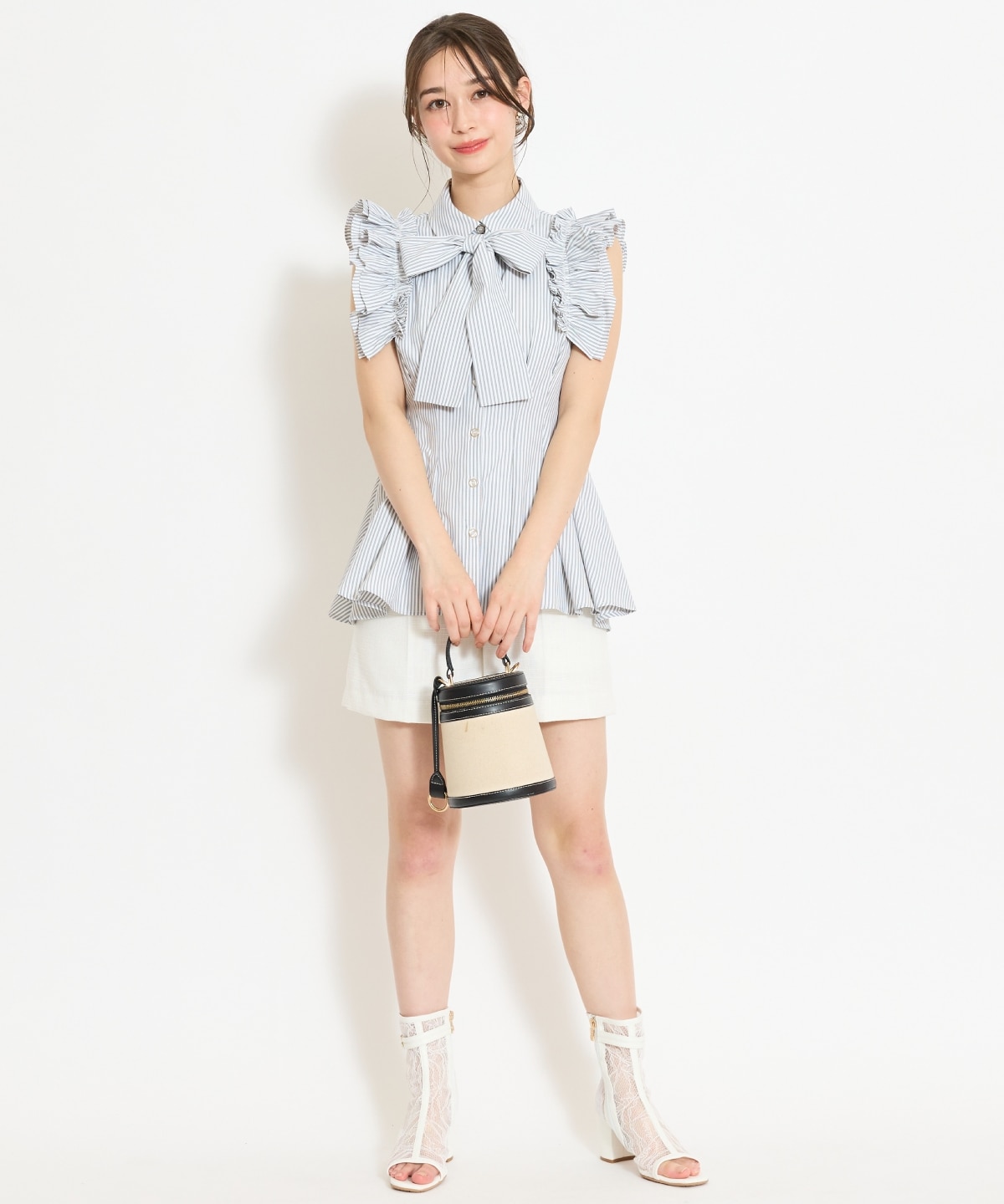 タックツイードショートパンツ