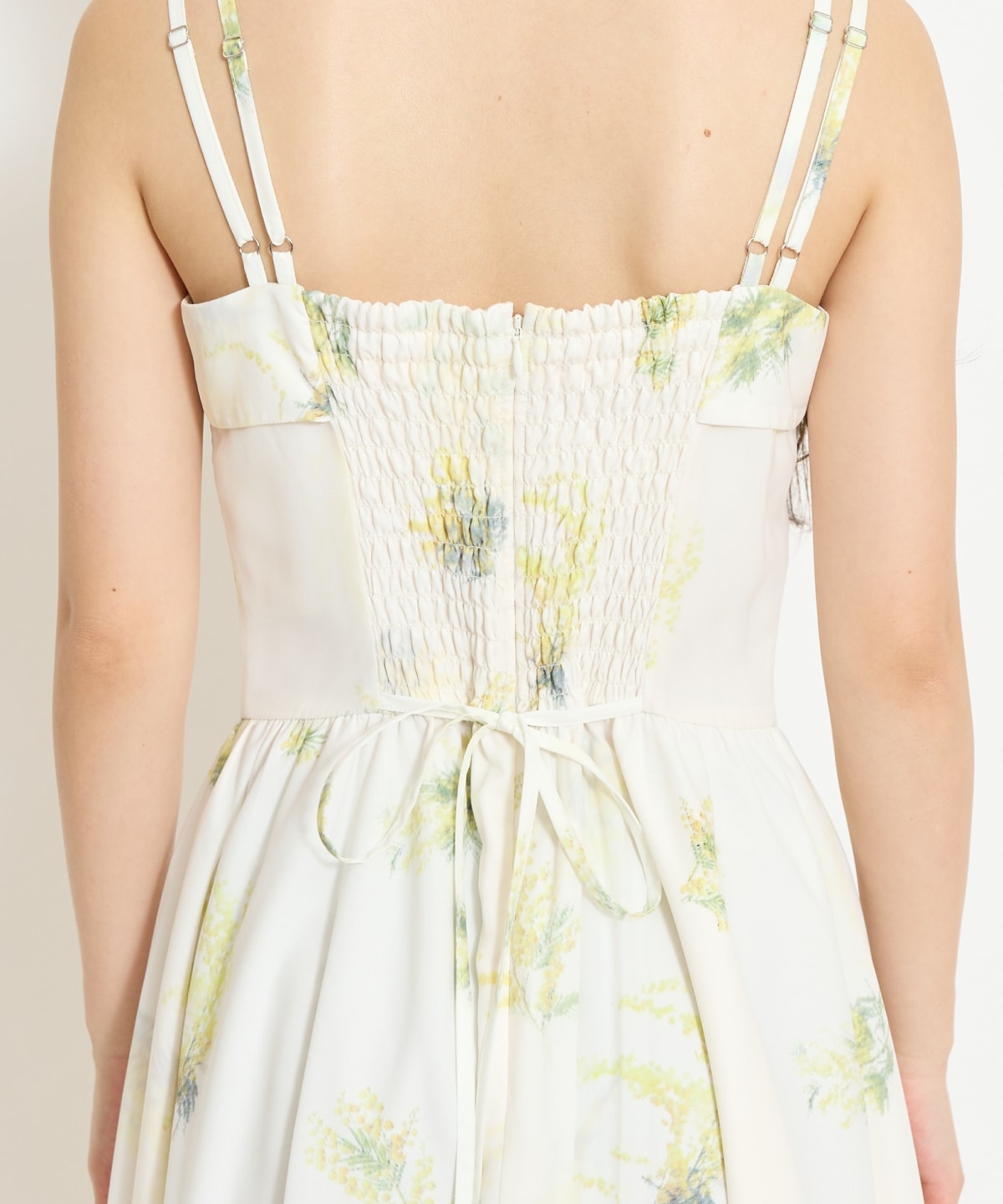 ミモザプリントキャミワンピース