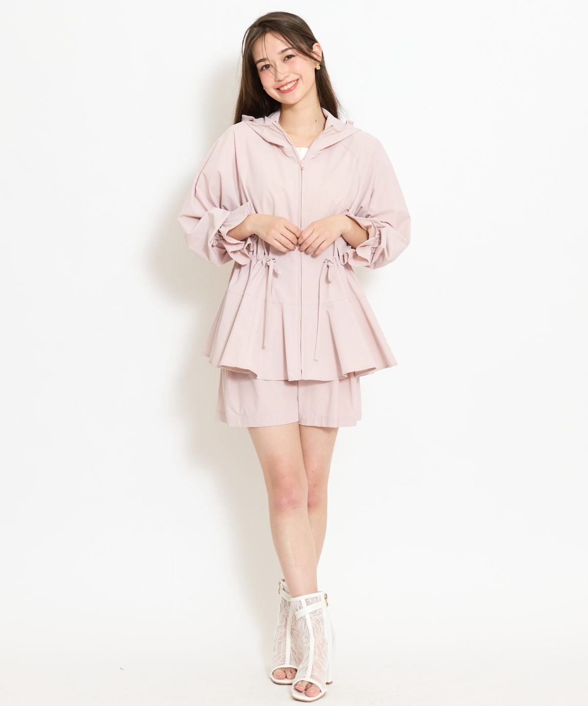 【セットアップ対応】UVカットペプラムブルゾン