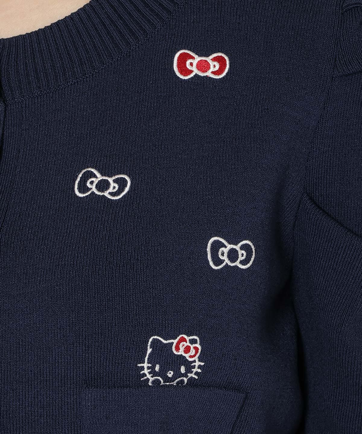 【7/16(thu)10時予約開始】WILLSELECTION×HELLO KITTY 刺繍ニットカーディガン