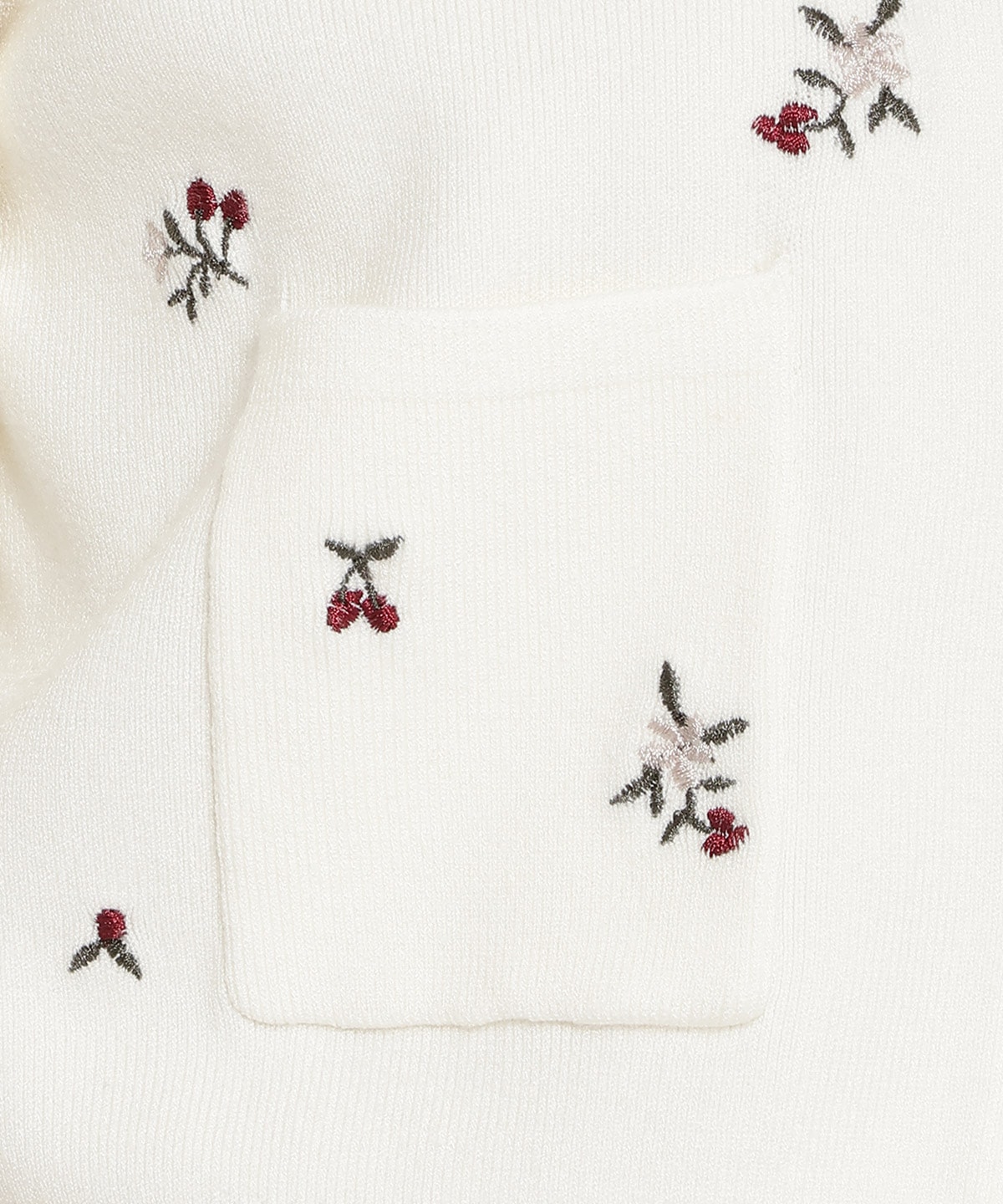 モチーフ刺繍カーディガン