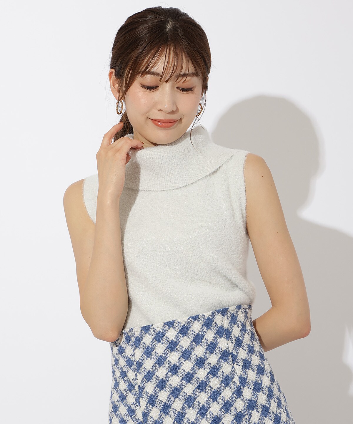 ラメシャギーニットアンサンブル(M オフホワイト): And Couture|公式