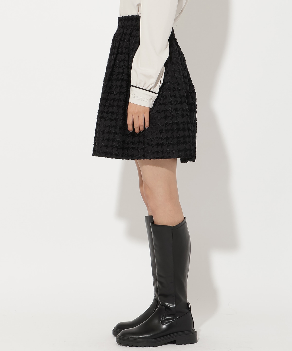 千鳥ジャガードミニスカート