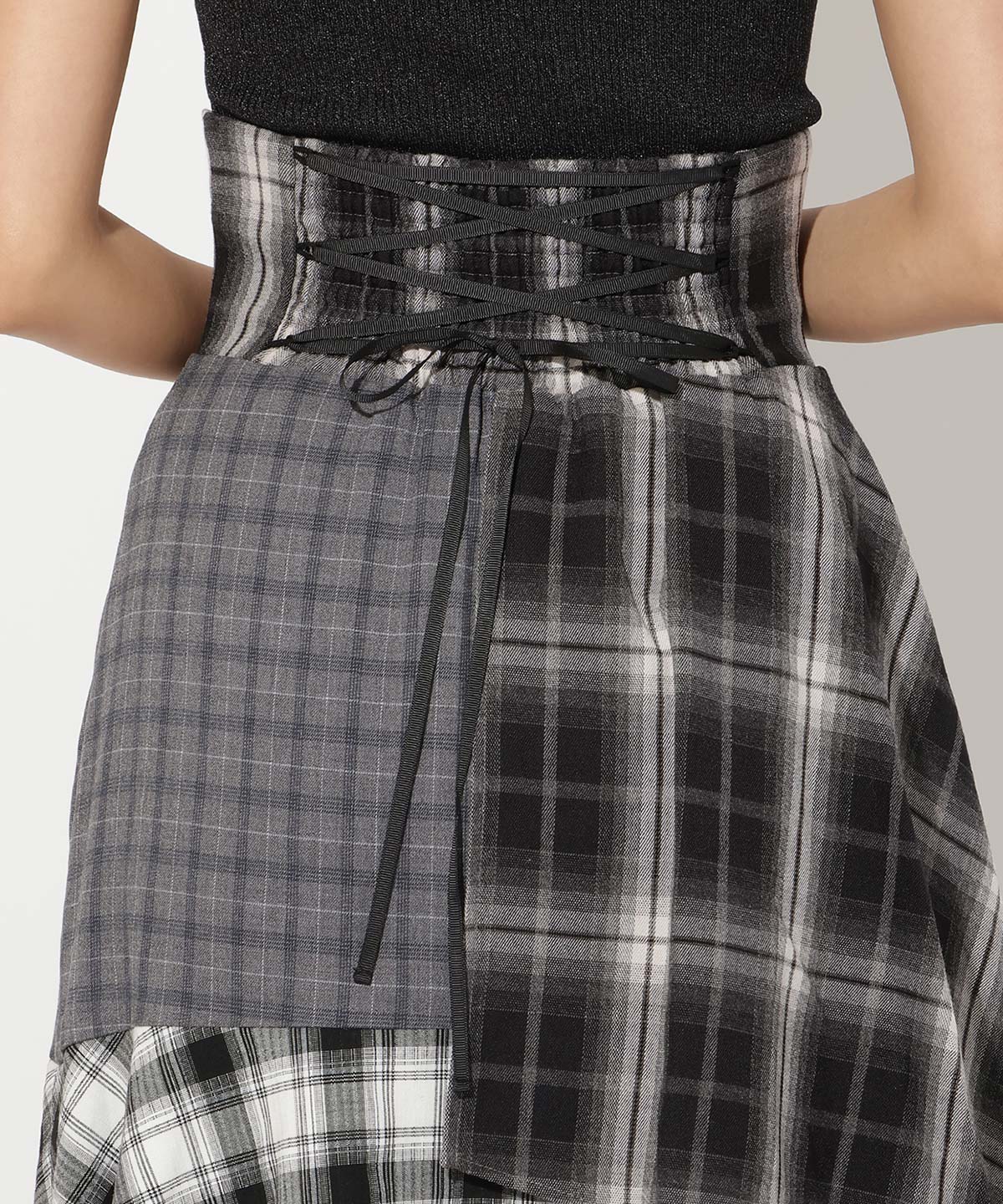 パッチワークティアードスカート