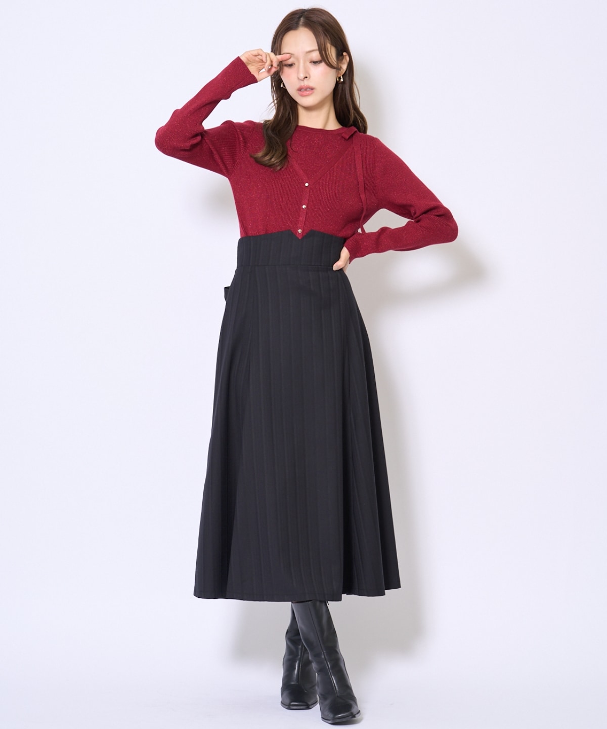 ビッグリボンフレアスカート