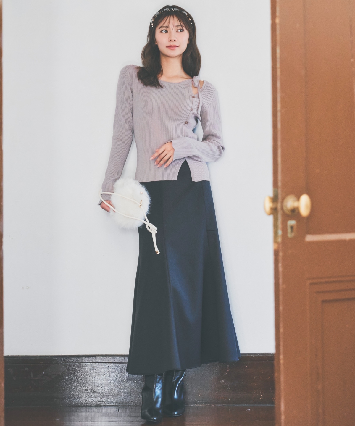 【先行予約受付中】ベルト付きマーメイドスカート